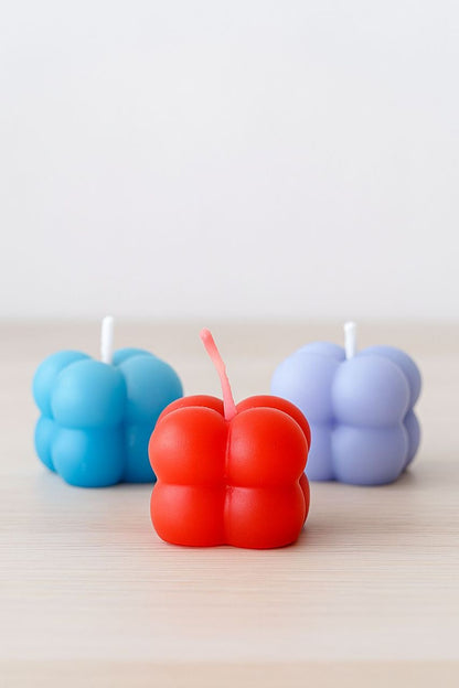 Small Purple Bubble Candle
